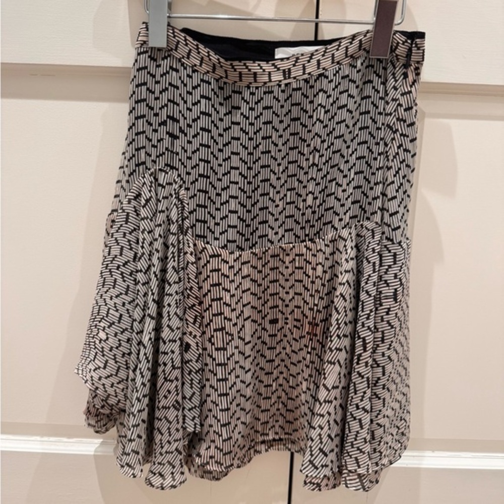 Reiss Monochrome Patterned Mini Skirt